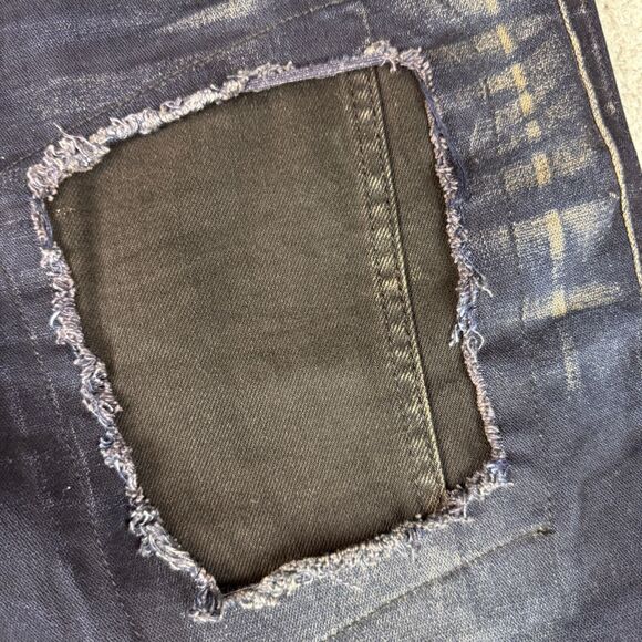 Diesel Men's Skinny Jeans - Dark Blue with Black Patch - Picture 6 of 15